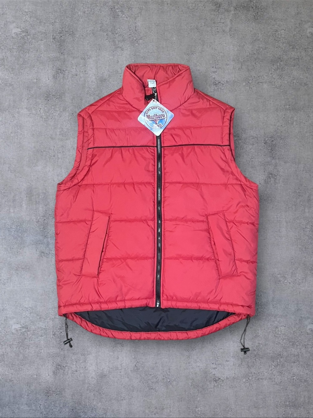 Vintage Deadstock NWT 2003 Marlboro Red Sz S Puffer Vest